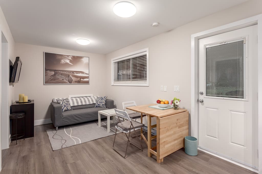 Front and back door in your private access suite