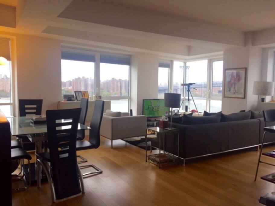 Open layout with sunlight and views in all directions.