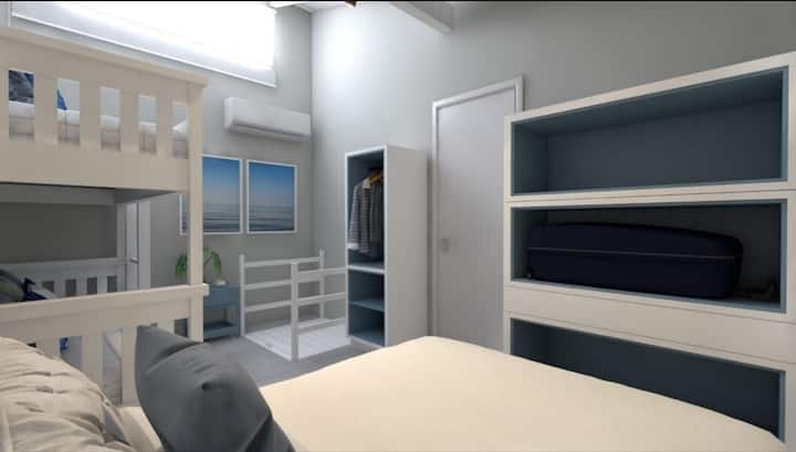 Chambre mixte supérieure. (Photo du projet en exécution) et peut changer. Elle sera prête le 15/11/2022.