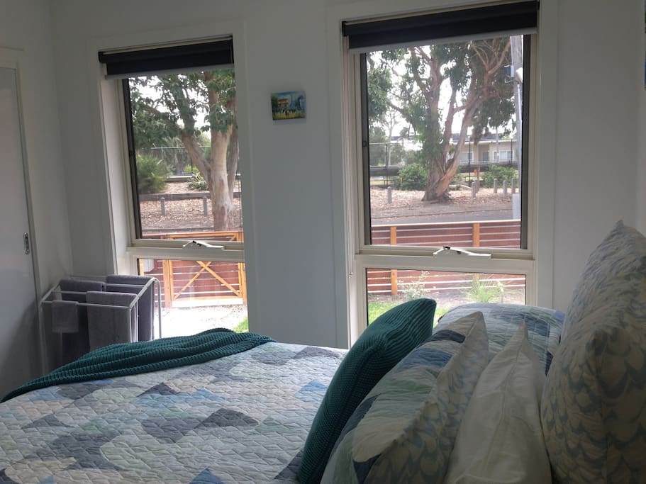 big windows in the bedroom