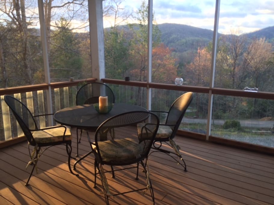 Awesome view; screened front porch