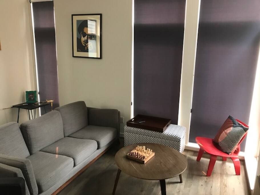 Living Room with fireplace and tv