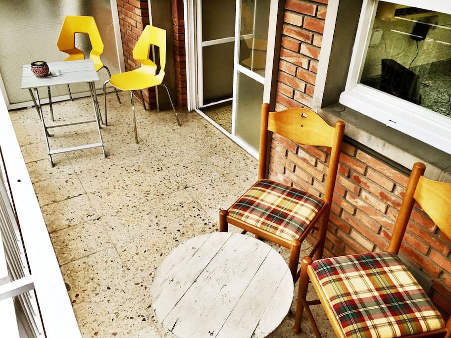 Private sunny balcony
