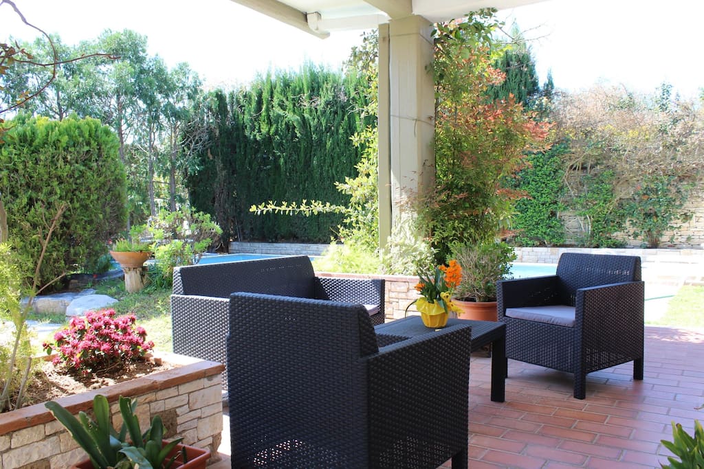 Outdoor seating area