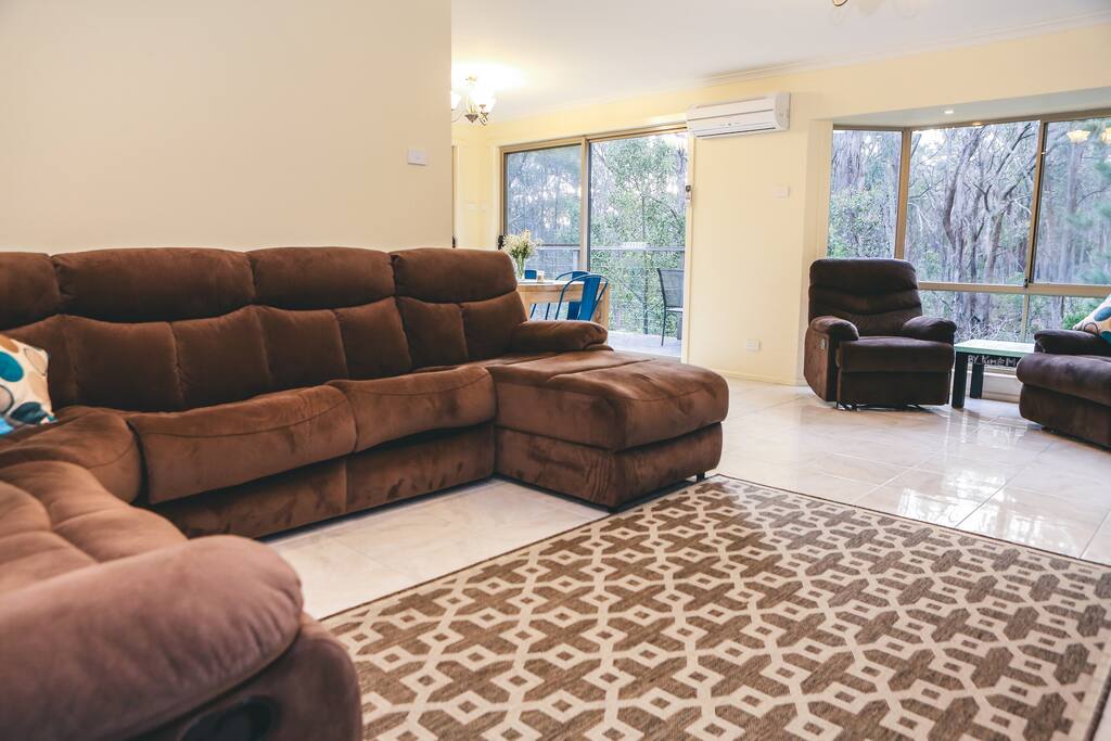 Double bed size sofa bed, and every room with a view.
