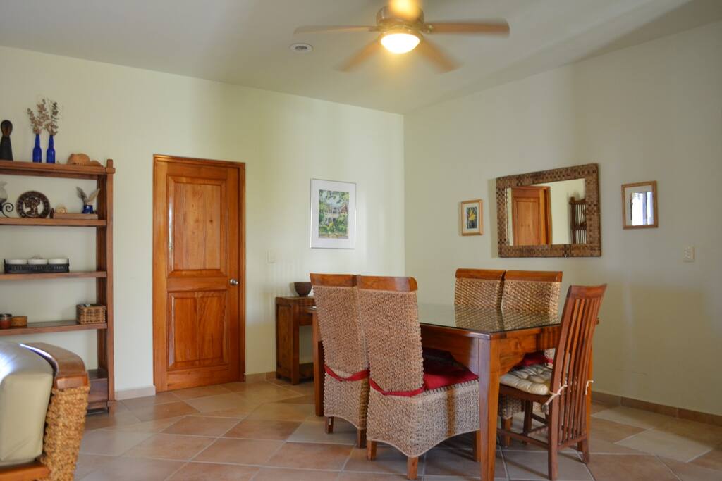 Dining area is open to the Living room and Kitchen.