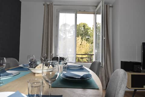 Airbnb performant: Logis Mélanie: T3 of 70m² + Parking, Tram 5 min away à Robertsau