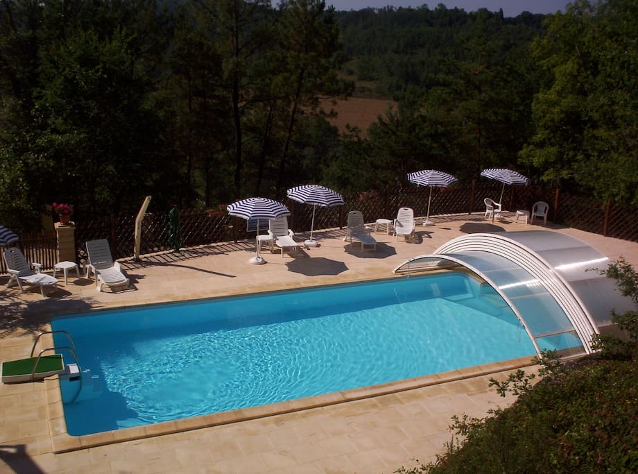 Large, shared pool (4 properties)heated and can be covered.