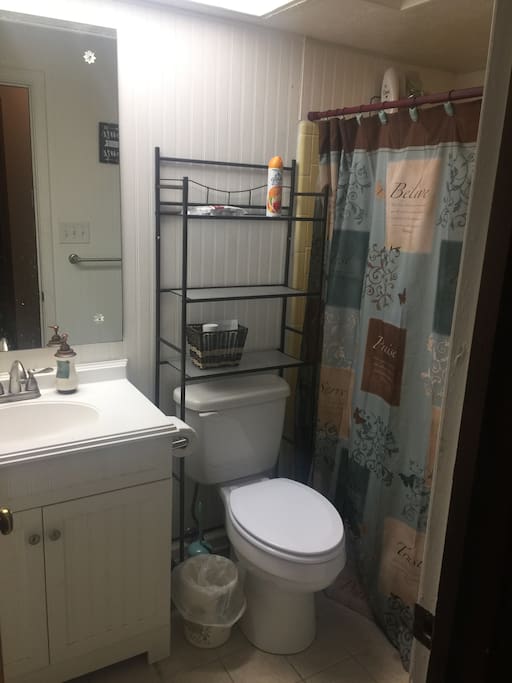 Full Shared Bathroom Upstairs to the left.
