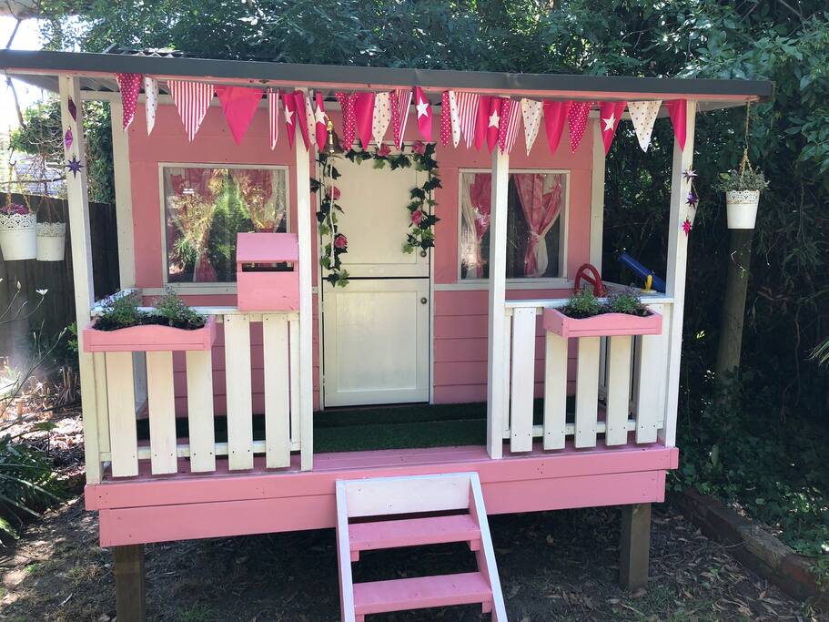 Cubby house in backyard