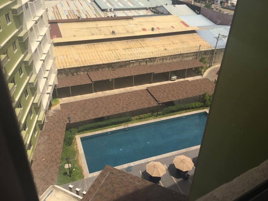 Pool view from the window