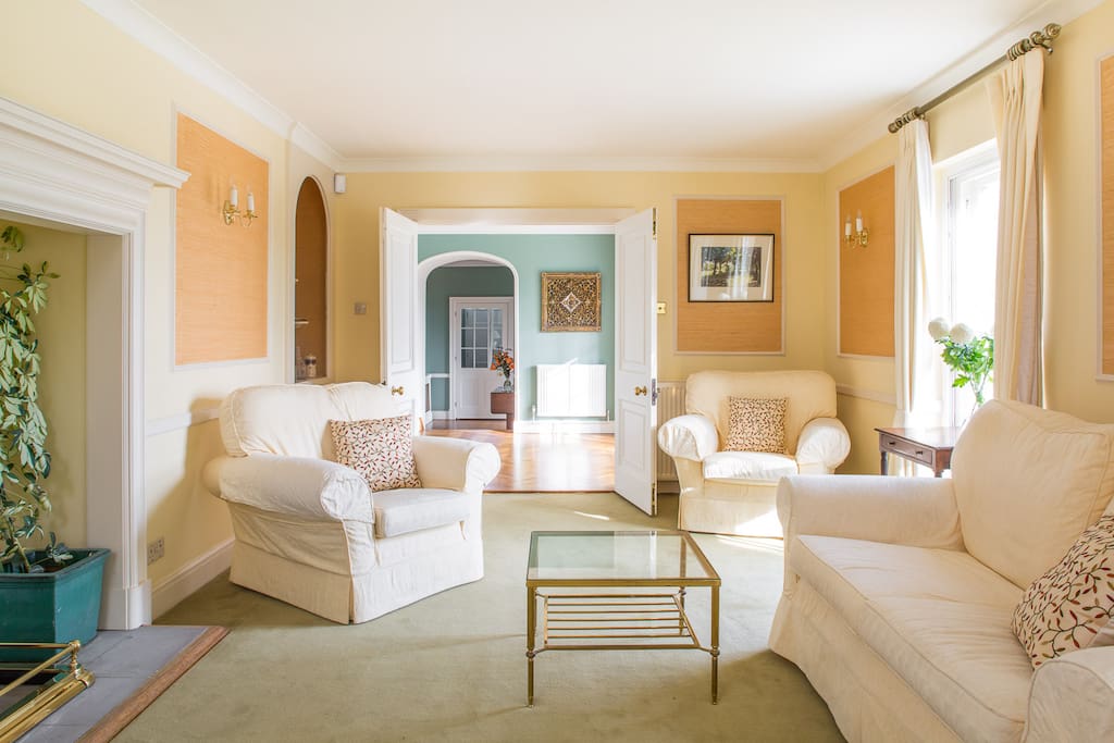 The calm and bright sitting room ...