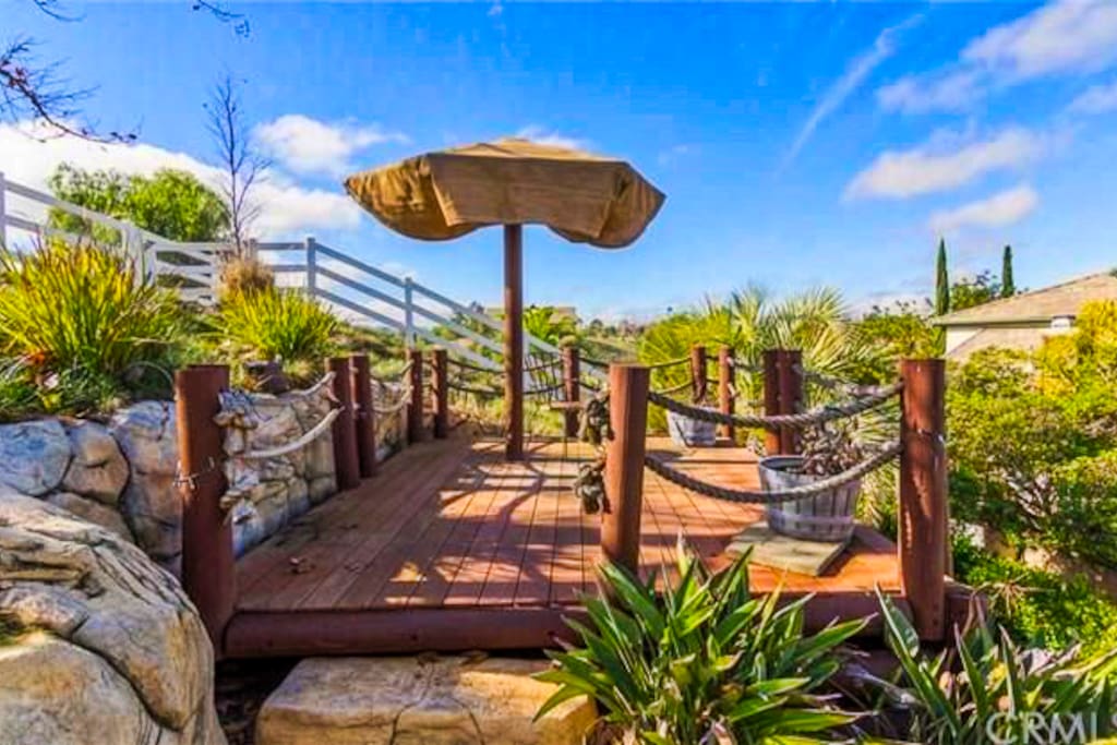 Deck from pool