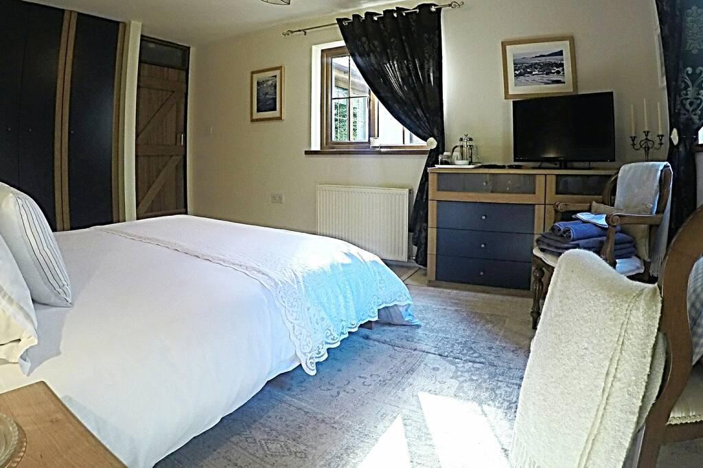 Your bedroom has tea and coffee making facilities and flatscreen tv