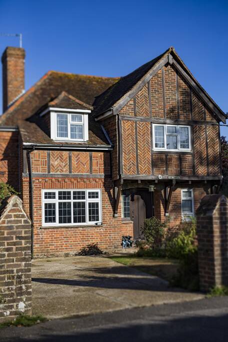 The outside of the main house. The studio apartment runs down the side of this house.