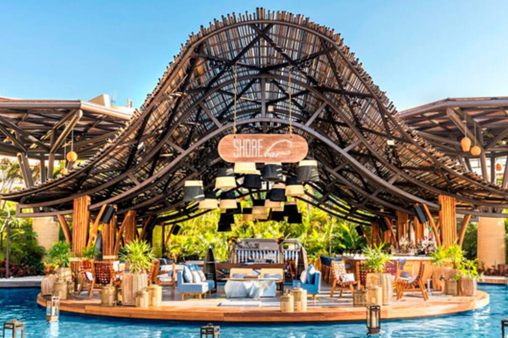 Shore Bar & lounge, includes swings, ping-pong, fusbol, & table shuffle board