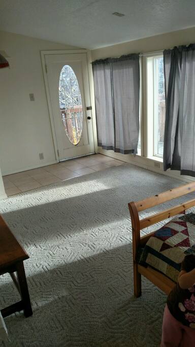 You will enjoy a private entrance to come and go from.