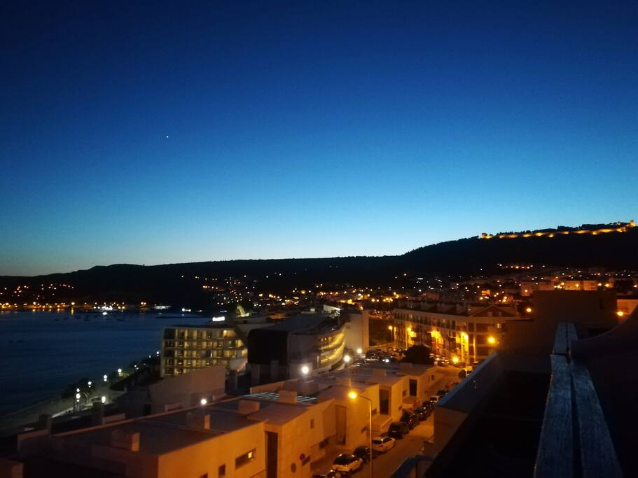 Terrace view with Sesimbra castle