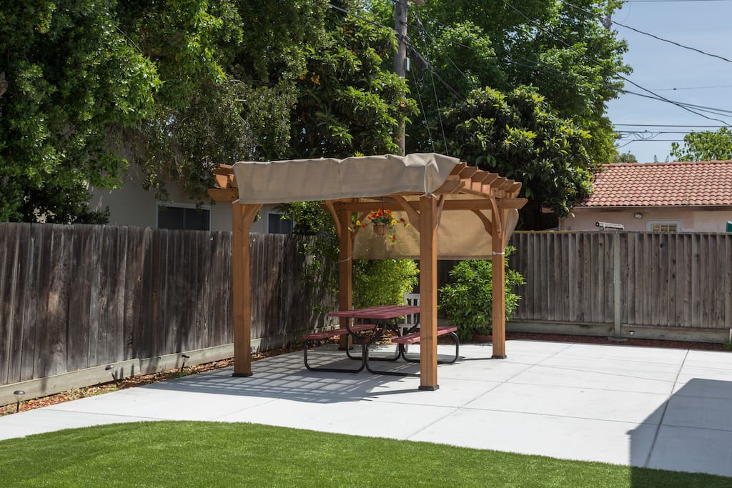 large shaded Pergola