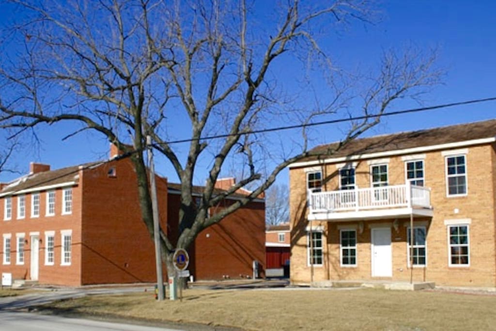 The James Myler Manor is to the right of the Charles Hale Home, and they share a common driveway. Renting both homes can accommodate up to 44 people!