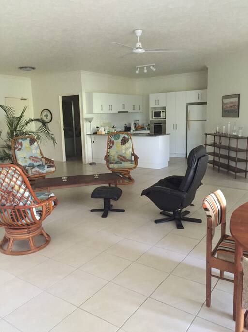 Living room and kitchen