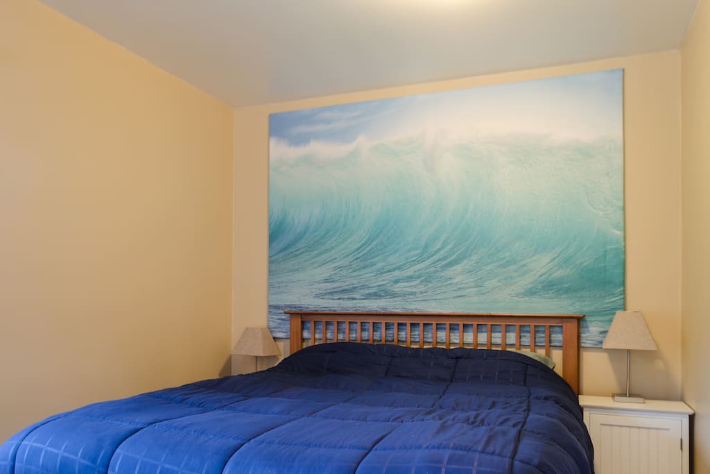 Queen sized bed sleeps 2