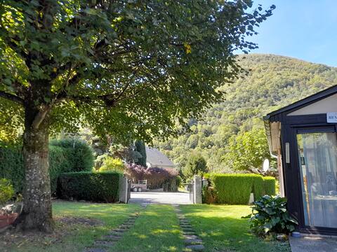 Mountain house with private flower garden