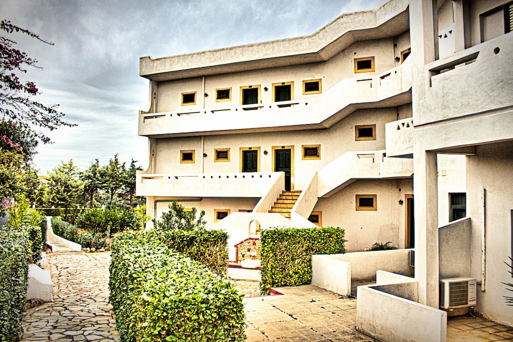 Stiegenhaus zu den Apartments