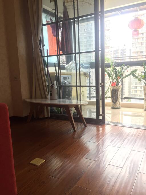 高档沙发床的房间,外接南面大阳台