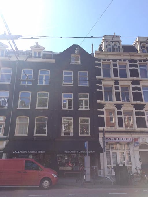The exterior of our apartment. It is the upper window;)