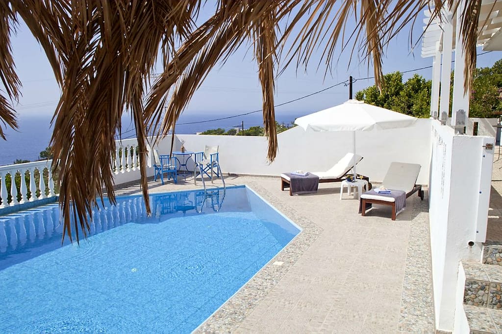 pool kiosk view of Villa Aphrodite