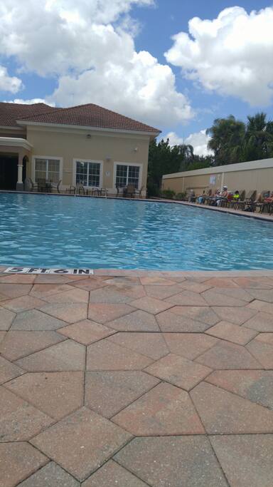 Beautiful pool area and gym