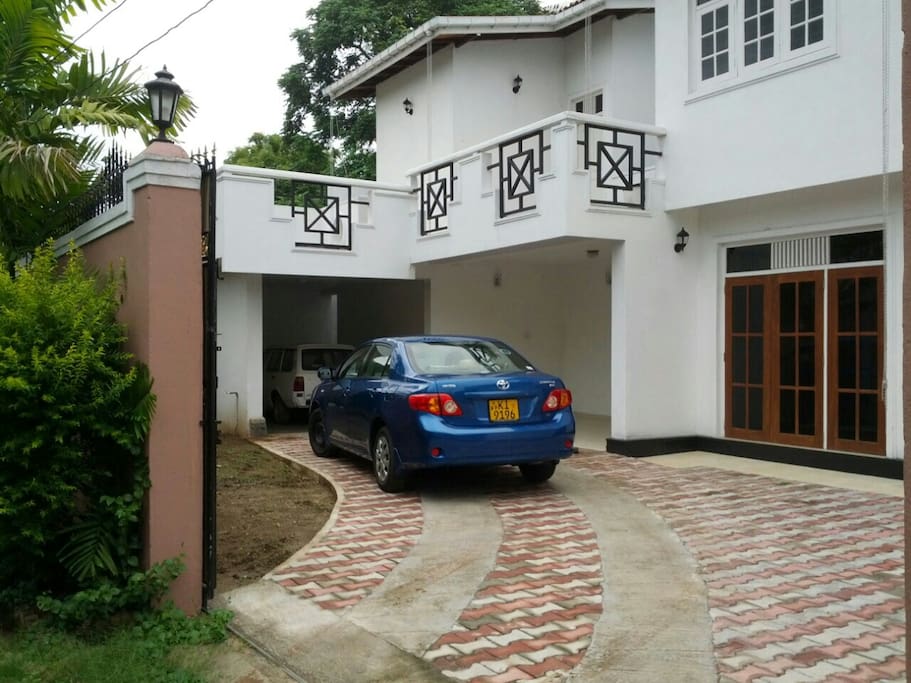 House entrance view from the gate