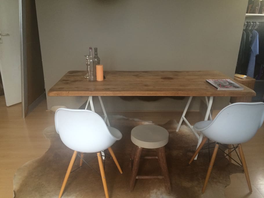 large dining table/space to work