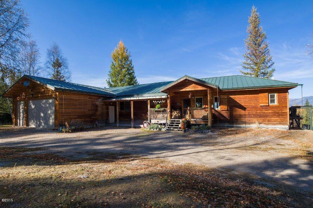 Front of the cabin as you drive in.
