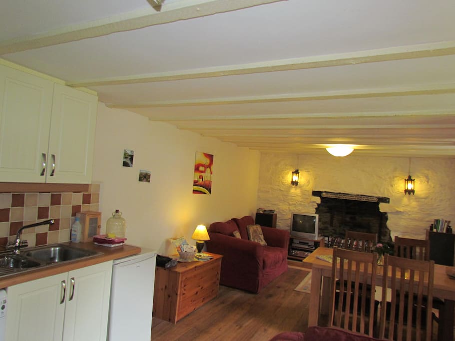 Open plan downstairs living room/kitchen/diner