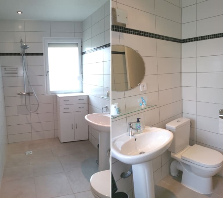 Modern Bathroom and walk-in shower