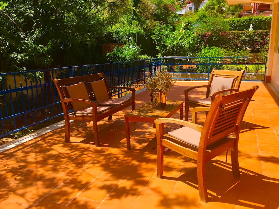 Terrace and garden