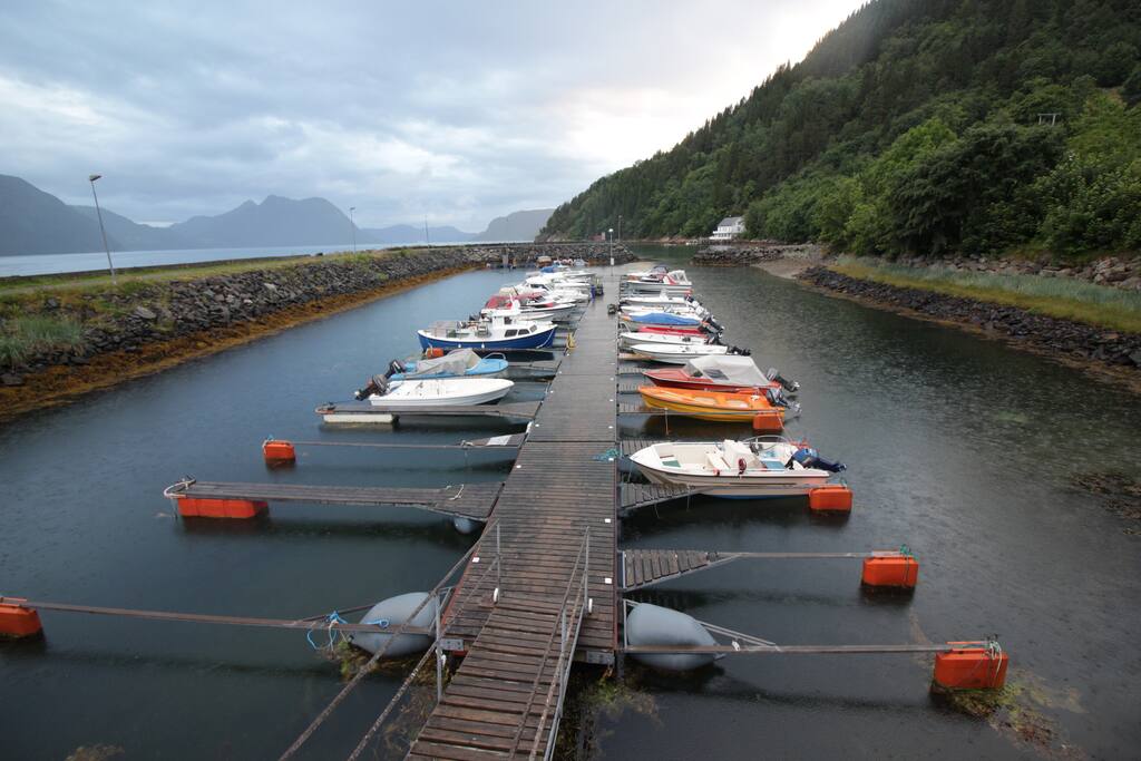 The inclouded boat is parked 5-10 min driving from the house