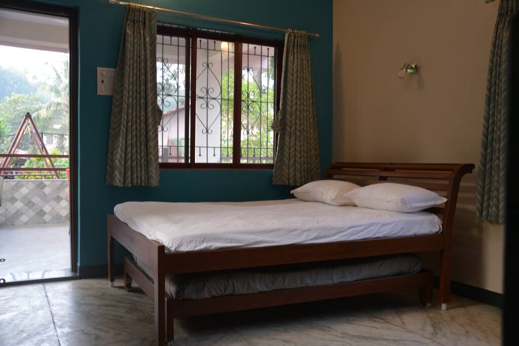Inside view of the bedroom - the double beds