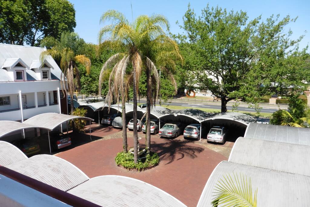 parking area and courtyard