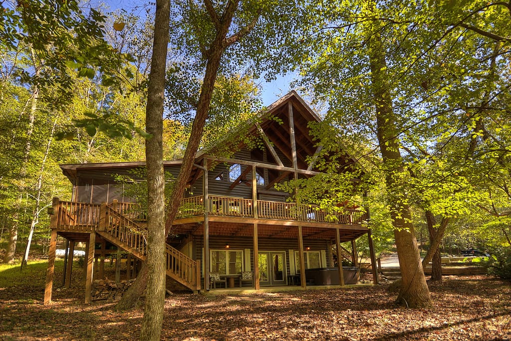 Riverfront Cabin in Ellijay River's Echo Cabins for Rent in Ellijay