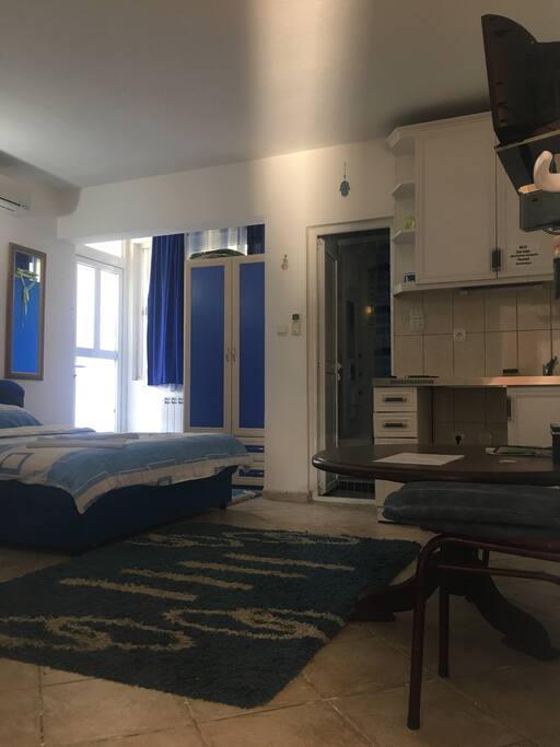 Apartment with private toilet, kitchenette and terrace.
