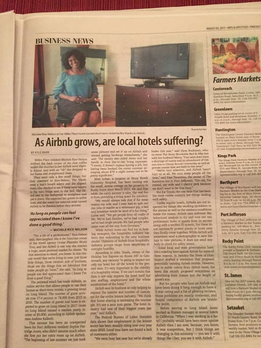 Our local "Airbnb" makes the headlines!!!