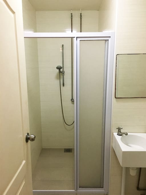 Hot shower provided