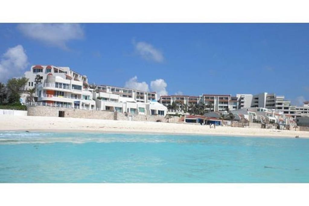the resort from the water