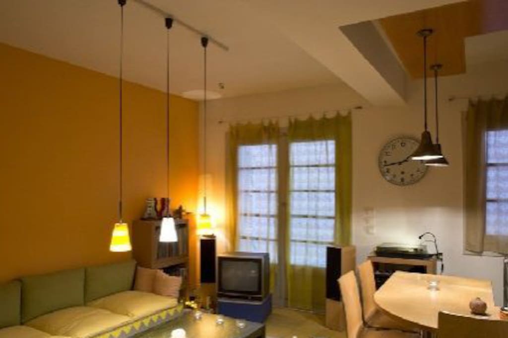 Sofa and kitchen table