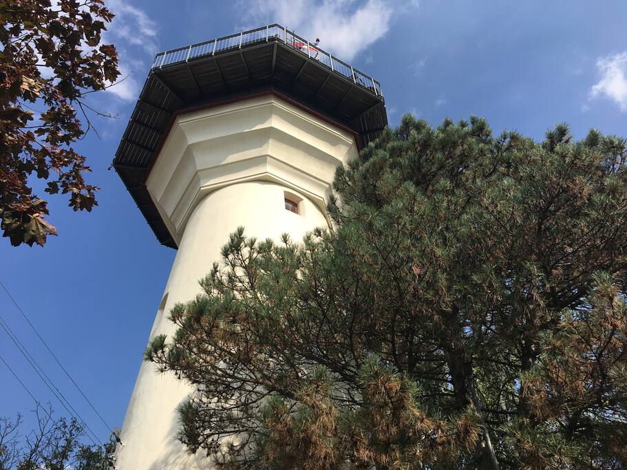 ...der Wasserturm von unten...