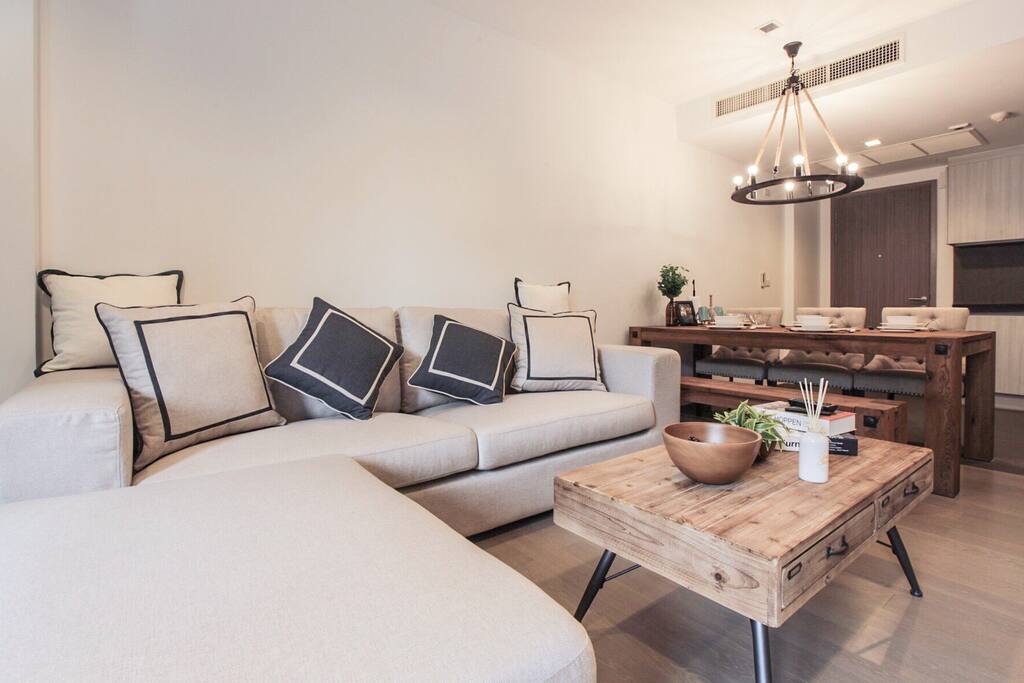 Comfortable sofa in the living room