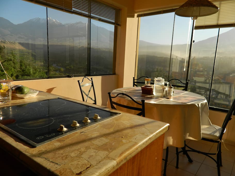 Enjoy your breakfast or lunch with this view.